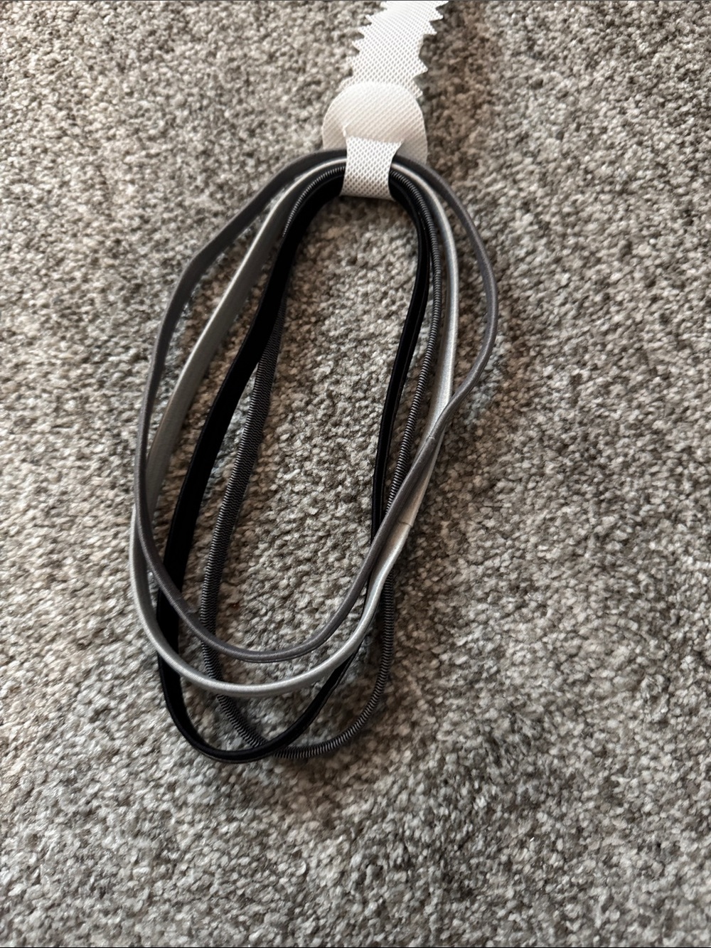 Set of Black and Gray Non-Slip Headbands